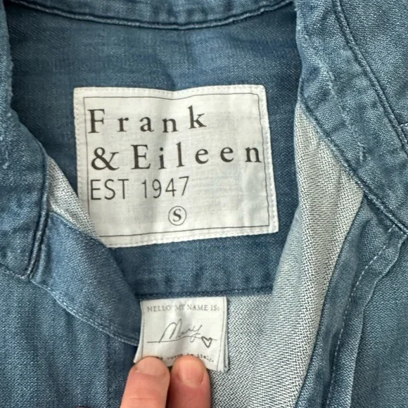 Frank & Eileen - Mary Shirt Dress - Vintage Stone Wash Indigo - size small - Picture 3 of 5